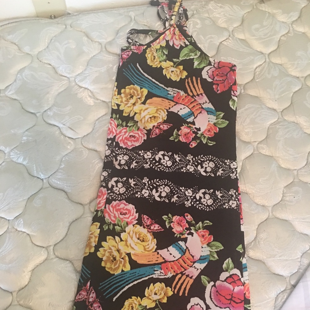 Floral dress.